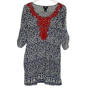 Patio Casuals by Cabernet M Womens Patio Dress Lounge Kaftan Black White